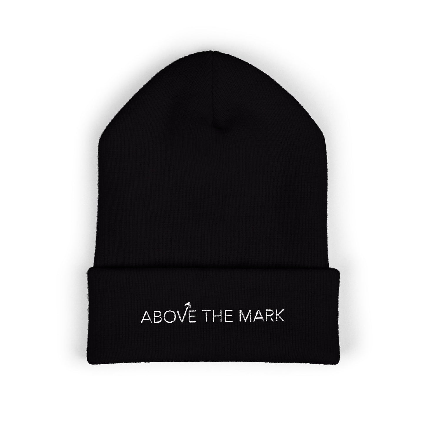 Above The Mark Embroidered Cuffed Beanie