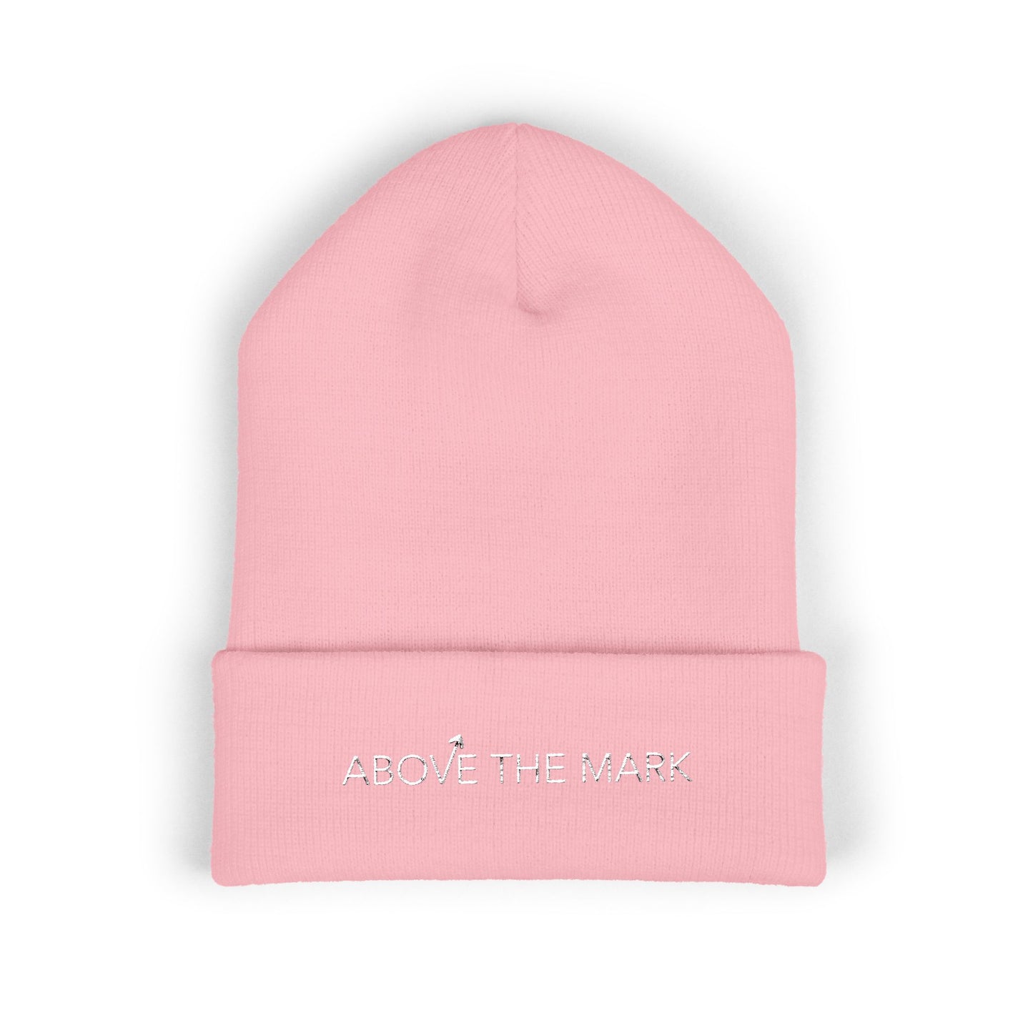 Above The Mark Embroidered Cuffed Beanie