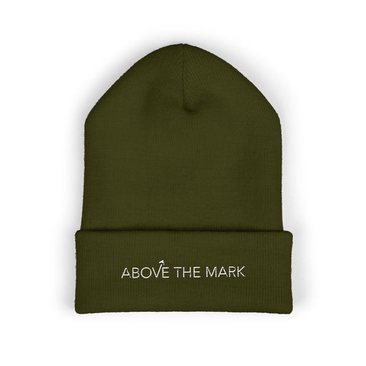 Above The Mark Embroidered Cuffed Beanie
